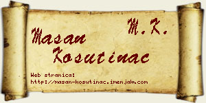 Mašan Košutinac vizit kartica